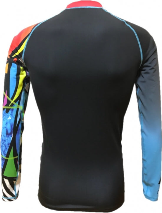 RashMSOGr Product long sleeve Rash guard "mg+ap=(a+f)p" blue sleeve