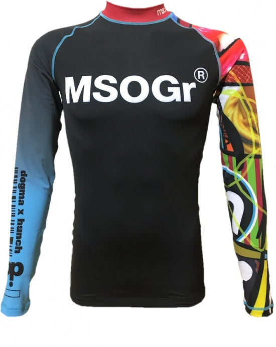 RashMSOGr Product long sleeve Rash guard "mg+ap=(a+f)p" blue sleeve