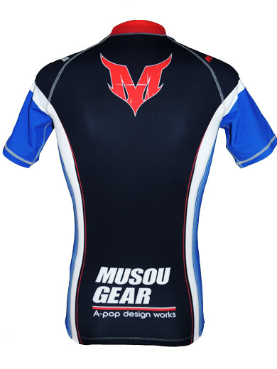 MSOGr short sleeve Rash guard #03 Black/Blue