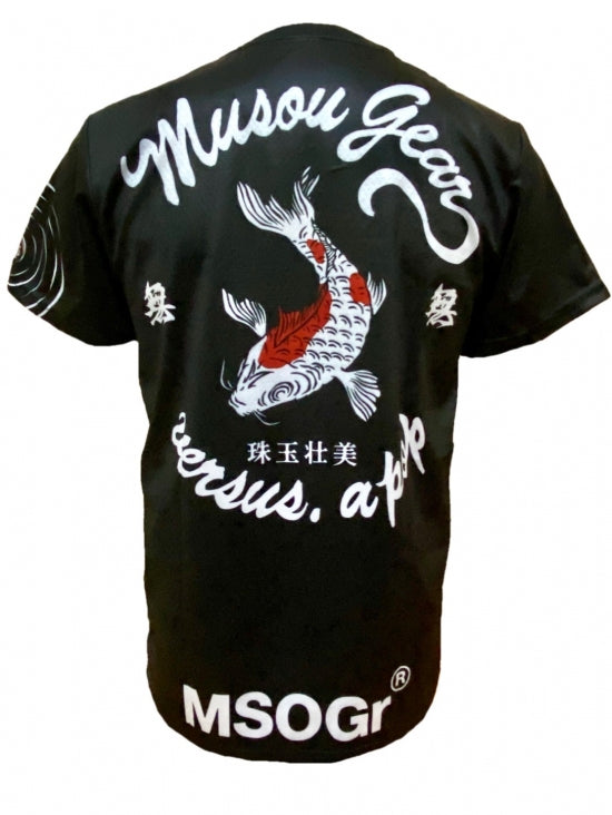 Musou gear V-hals droog T-shirt -Zwart-